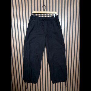 New Zara Sweatpants Medium Mens Black Relaxed Fit Baggy 100% Cotton